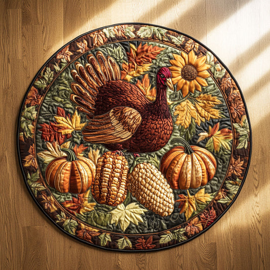 Golden Turkey WN0409052CL Quilted Round Mat