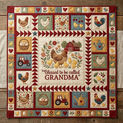 Grandma Chicken XR0704010CL Quilt