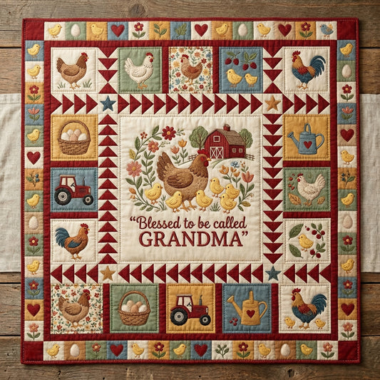 Grandma Chicken XR0704010CL Quilt