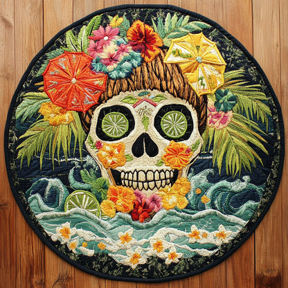 Skull Paradise WN2805034CL Quilted Round Mat