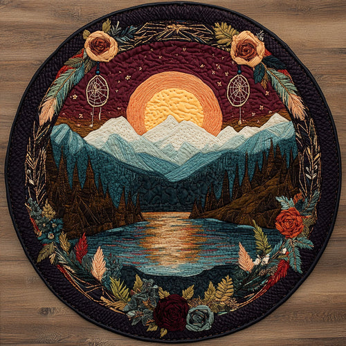 Eternal Peaks WN2508039CL Quilted Round Mat
