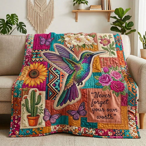 Boho Hummingbird Garden WN0904013CL Quilt