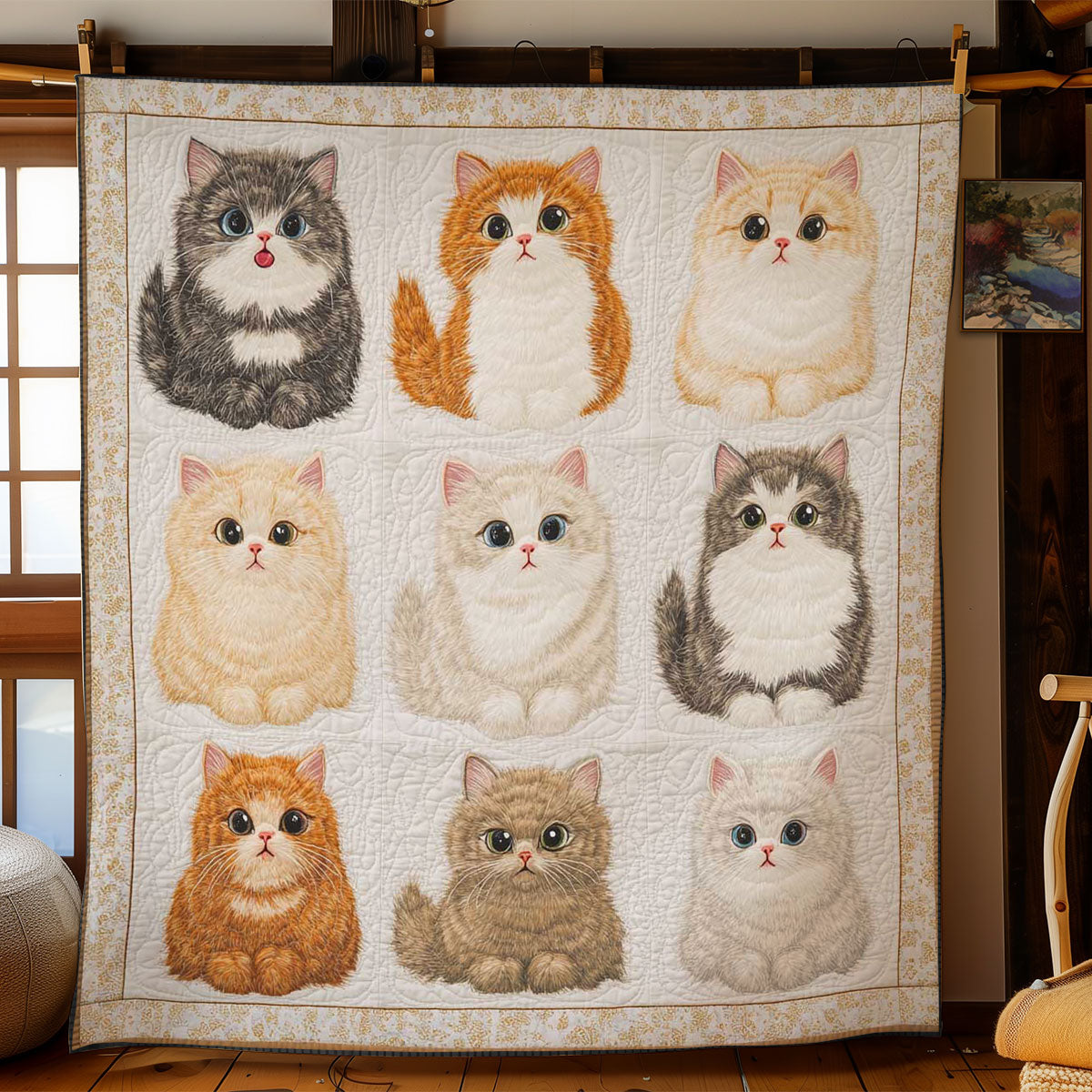 Cheerful Cat WN1303099CL Quilt