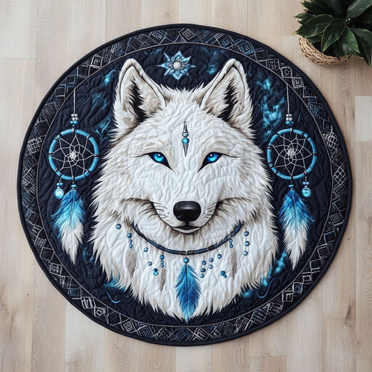Wolf Dreamcatcher CW0907039CL Quilted Round Mat