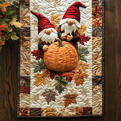Gnome Among Leaves WN3007046CL Quilted Table Runner
