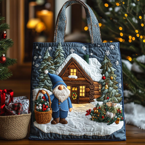 Magical Gnome Night WN1710089CL Quilted Tote Bag
