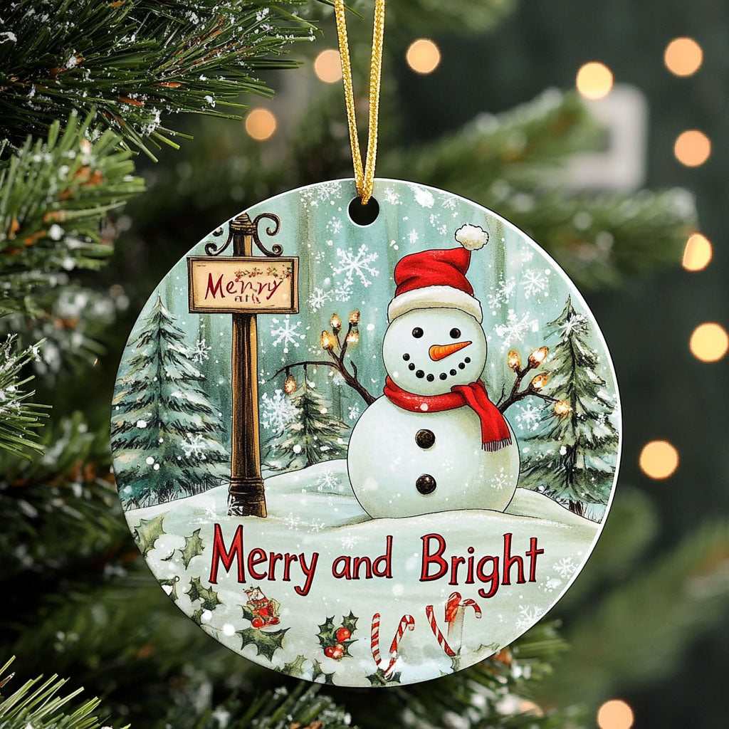Sparkling Snowman WN1510089CL Christmas Ornament