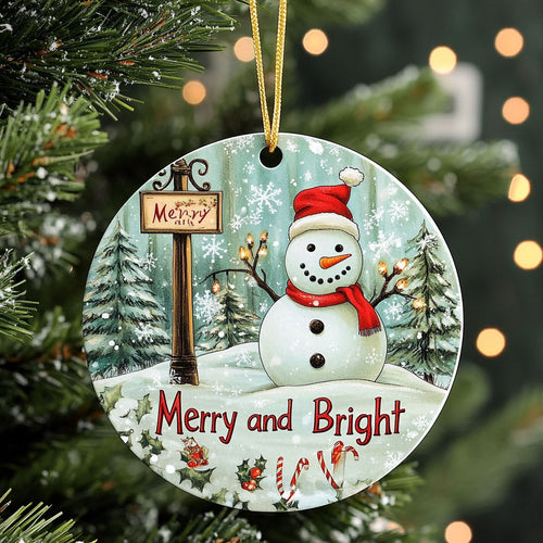 Sparkling Snowman WN1510089CL Christmas Ornament