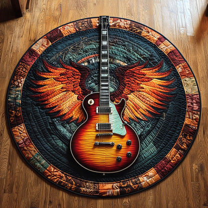 Wings of Rock Guitar KL1912032CL Quilted Round Mat