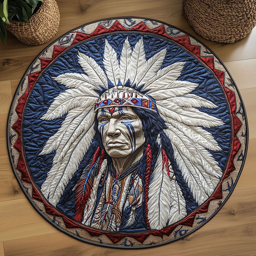 Native Spirit Path WN2008079CL Quilted Round Mat