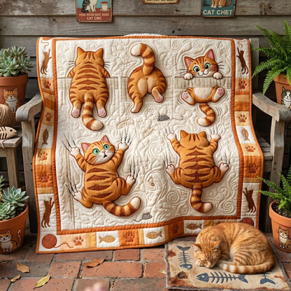 Mischievous Ginger Cats WN0306007CL Quilt