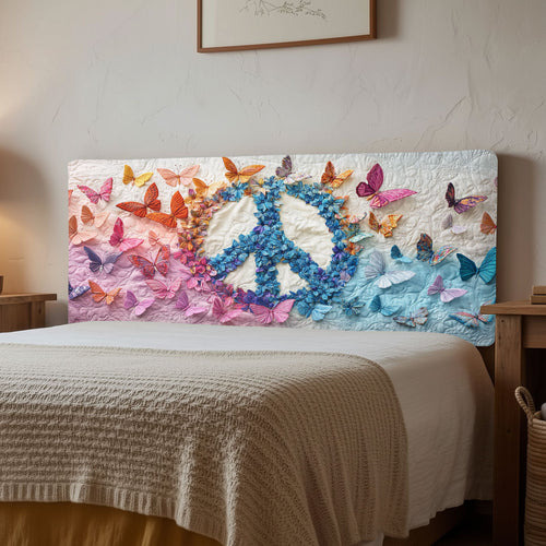 Butterfly Peace CW2712002CL Quilted Headboard Slipcover
