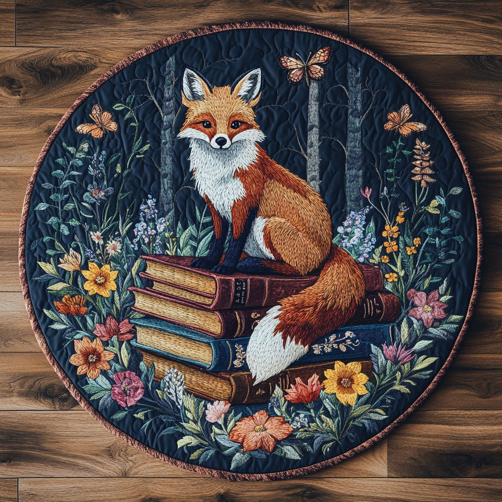 Rustle Fox WN0807081CL Quilted Round Mat