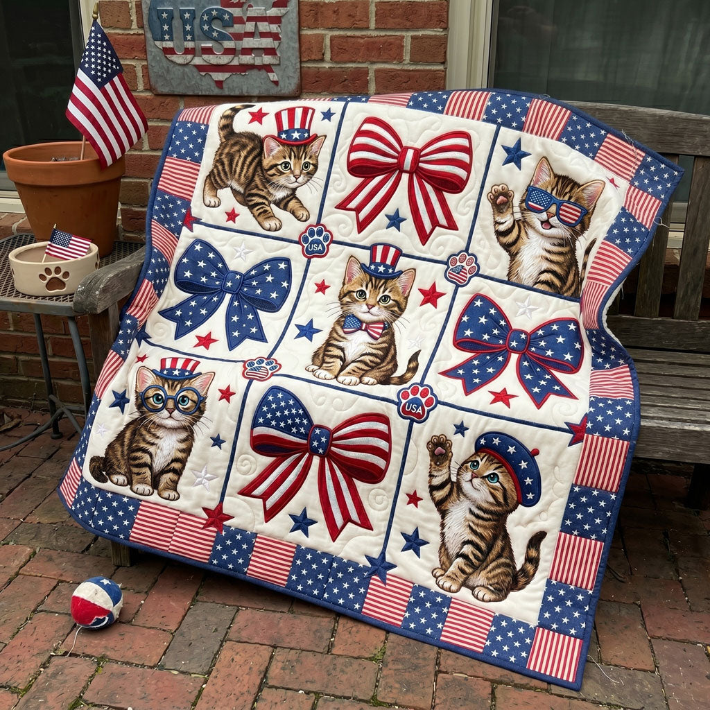 Patriotic Paws And Bows WN3005008CL Quilt