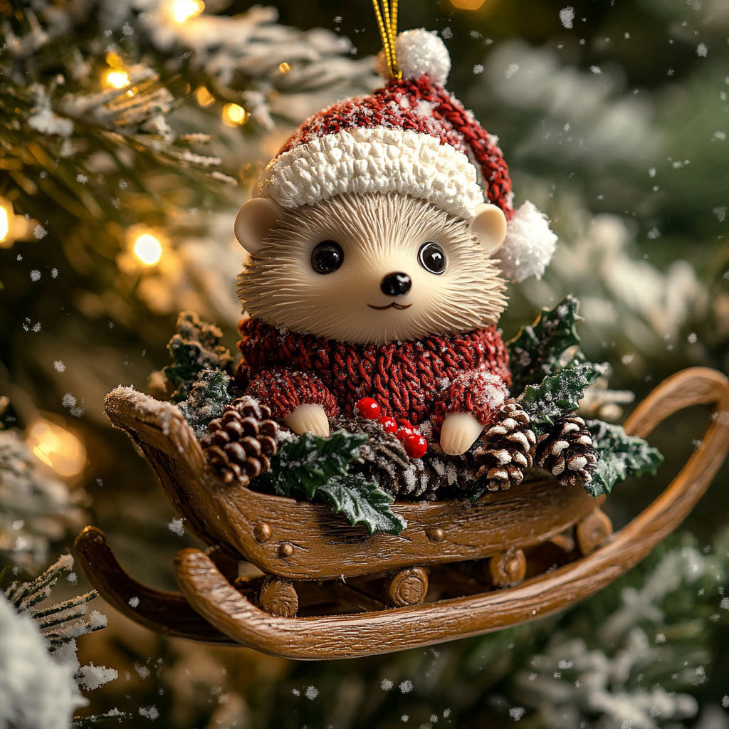 Hedgehog Snowy Charm WN1112027CL Christmas Ornament