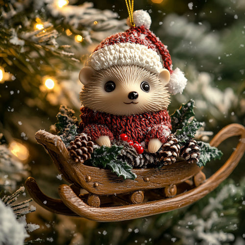 Hedgehog Snowy Charm WN1112027CL Christmas Ornament