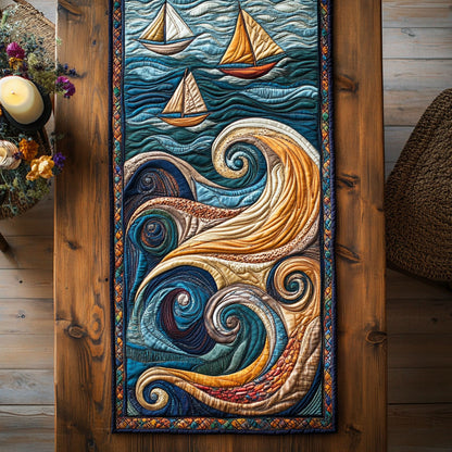 Tidebound Sailboat Dance WN2006045CL Quilted Table Runner