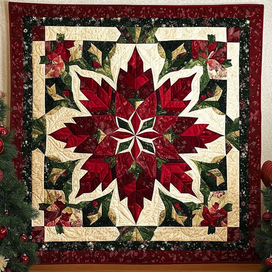 Holiday Geometric Poinsettia KL2911003CL Quilt