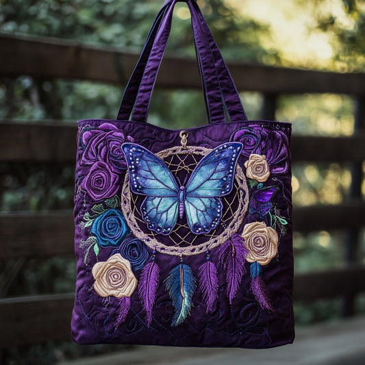 Butterfly Dreamcatcher XR1811033CL Quilted Tote Bag