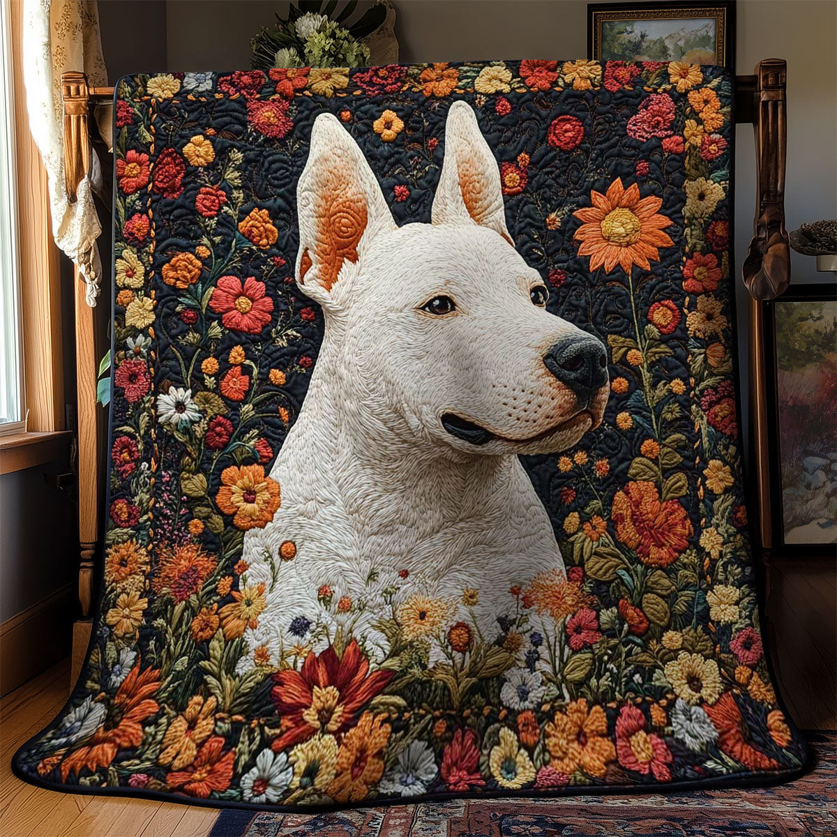 Rustic Bull Terrier WN0802020CL Quilt