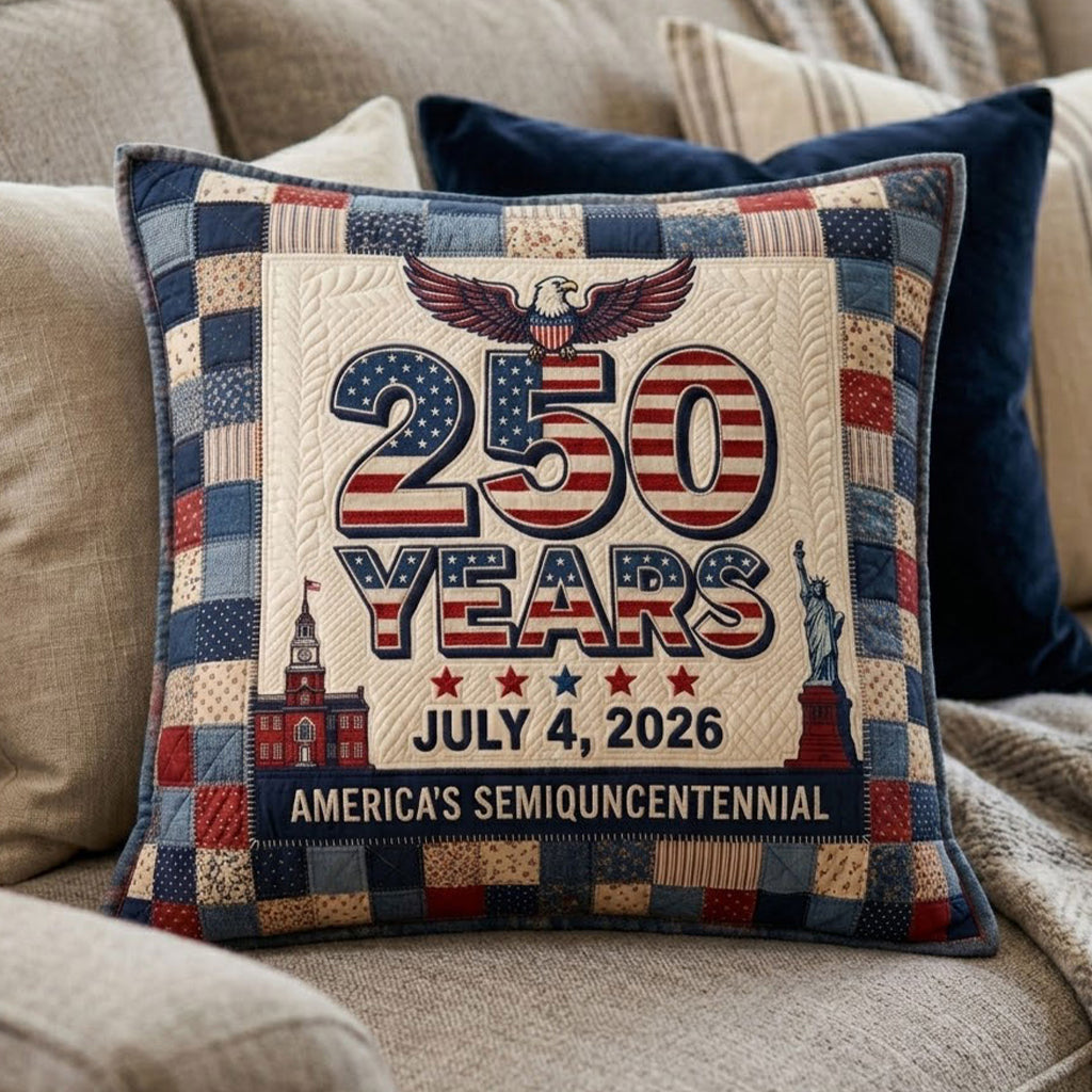USA 250 Years Independence Day Celebration WN1604028CL Quilt Pillow Case