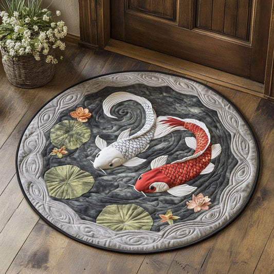 Lotus Stream CP0410038CL Quilted Round Mat