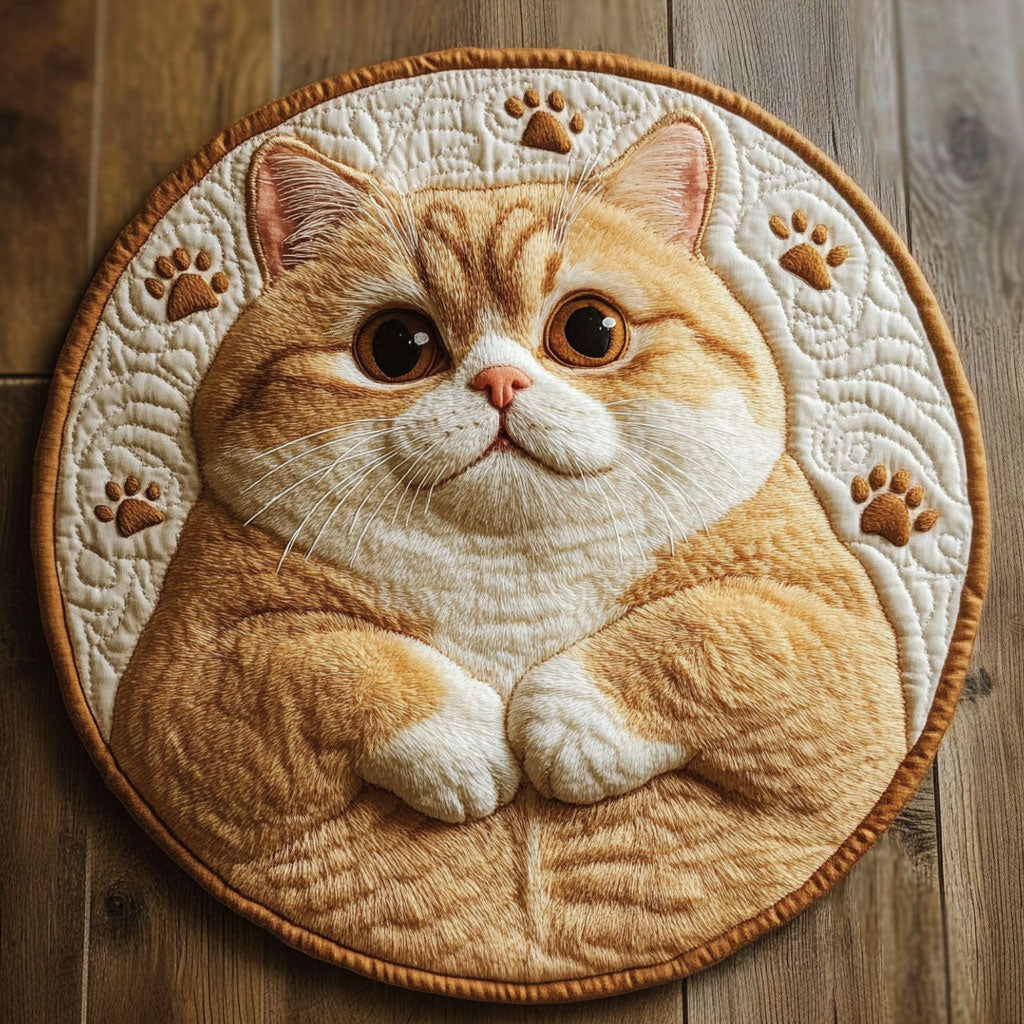 Cute British Golden CP2004171CL Quilted Round Mat