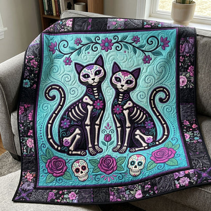 Sugar Skull Cats WN0505023CL Quilt
