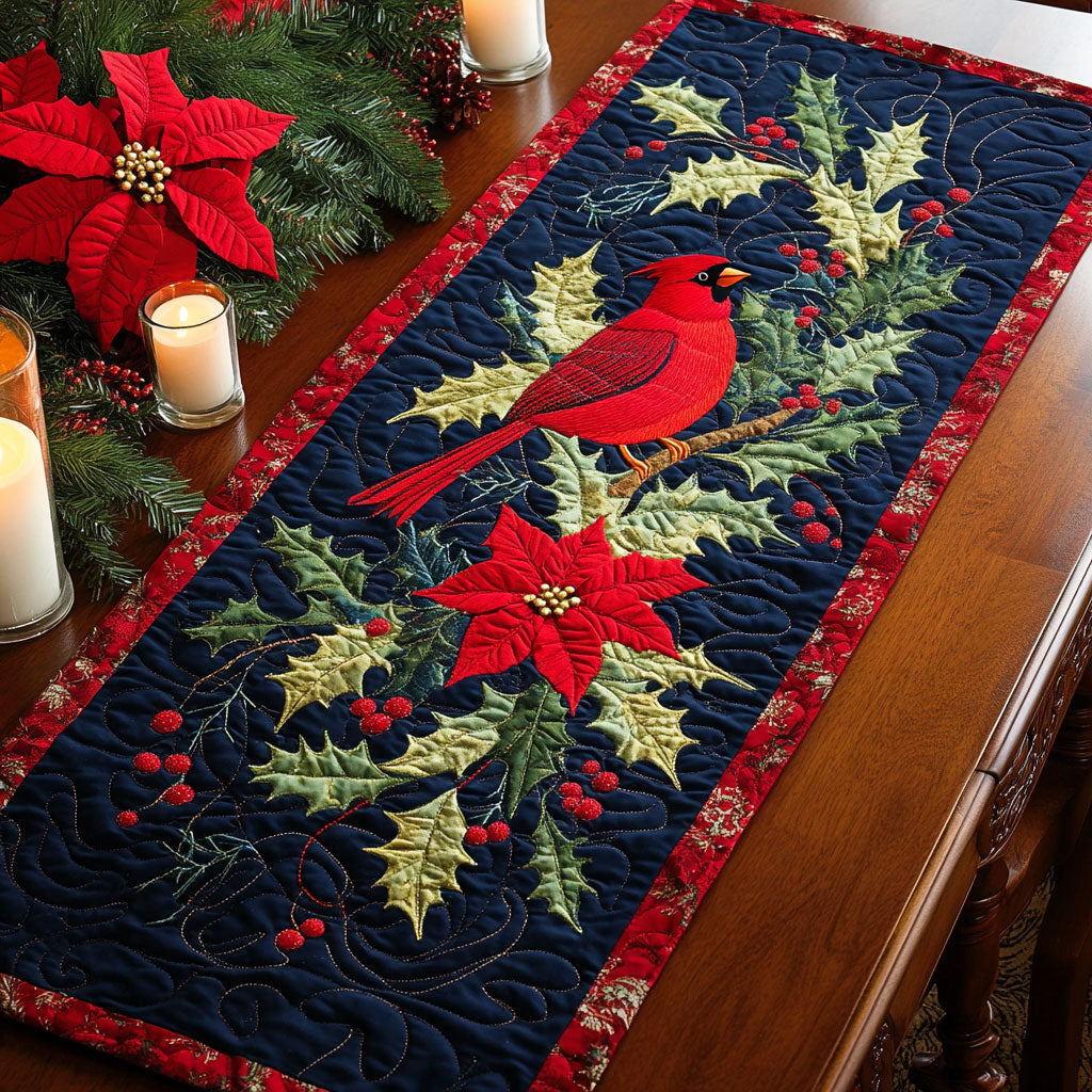 Red Cardinal WJ2304057CL Quilted Table Runner
