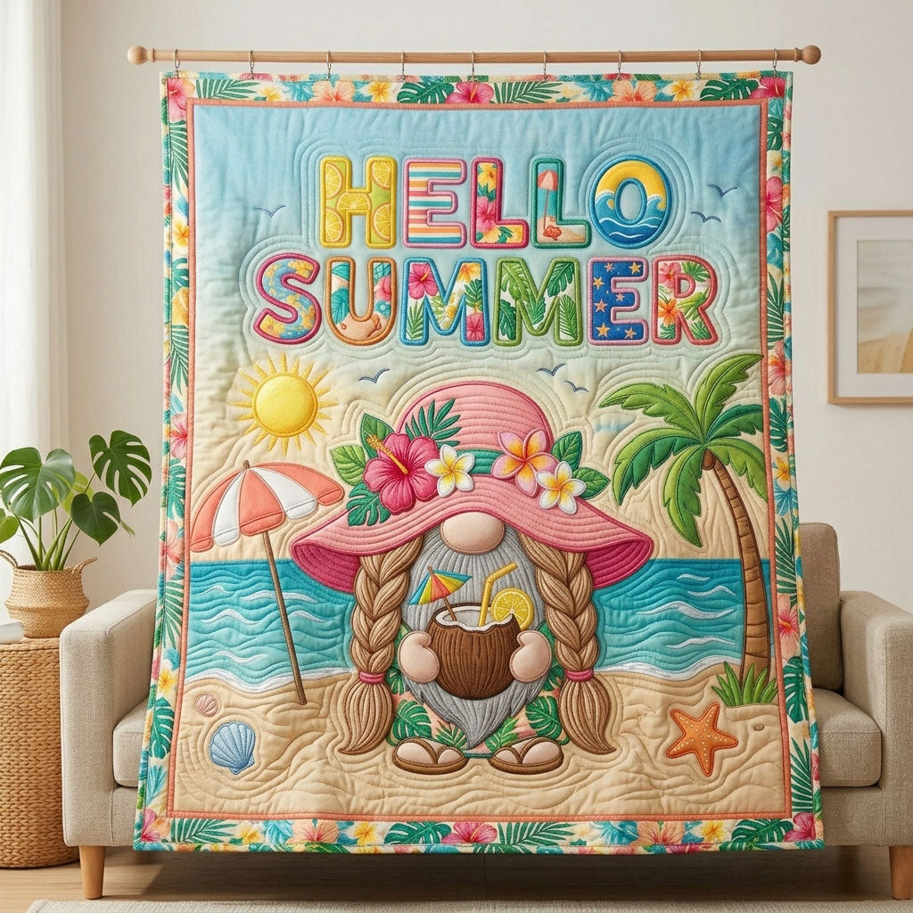 Sunny Paradise Gnome WN0904048CL Quilt