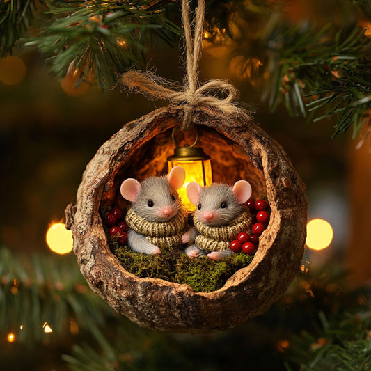 Mouse Winter Nest WN2411059CL Christmas Ornament