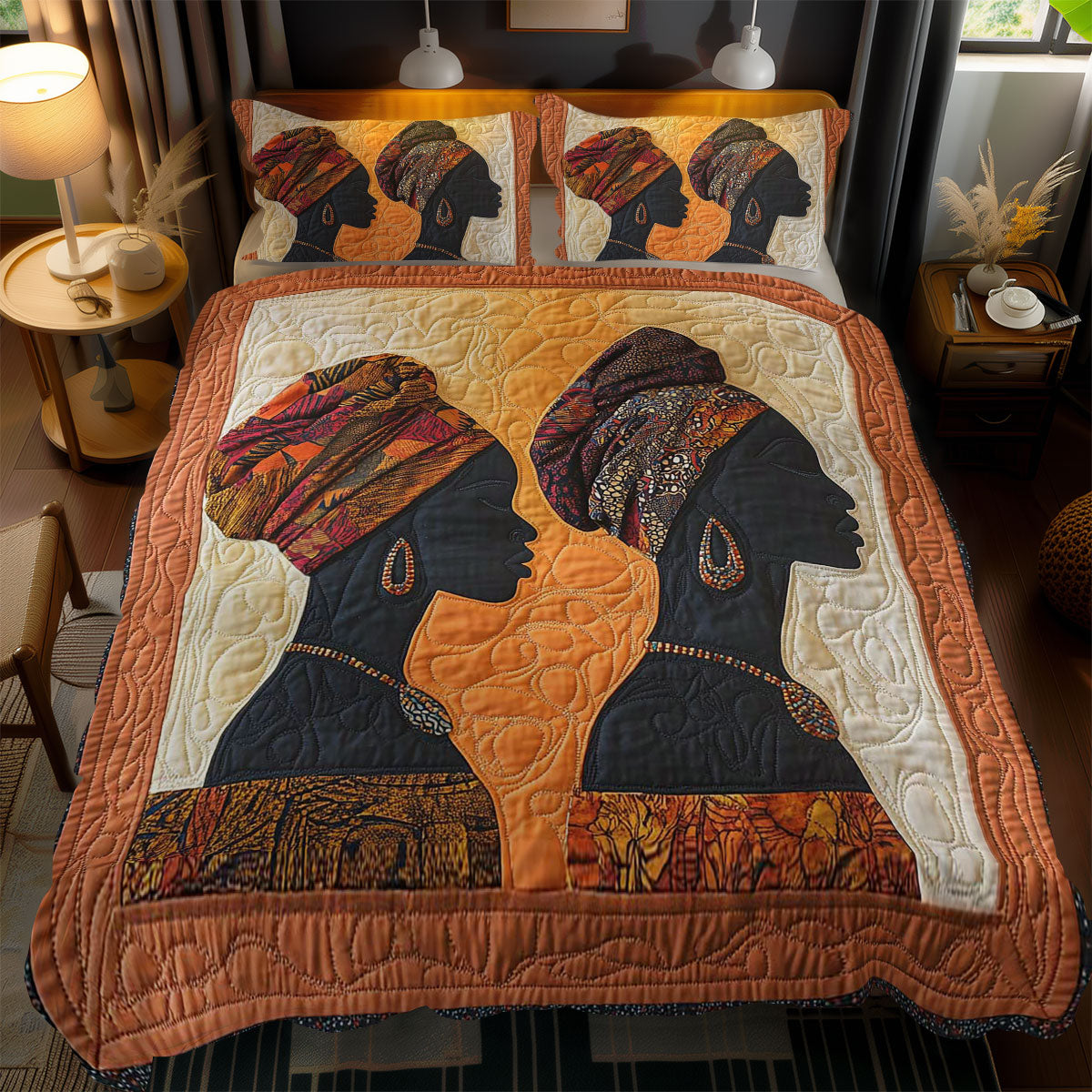 Elegant African Woman WN0703079CL Duvet Cover Set