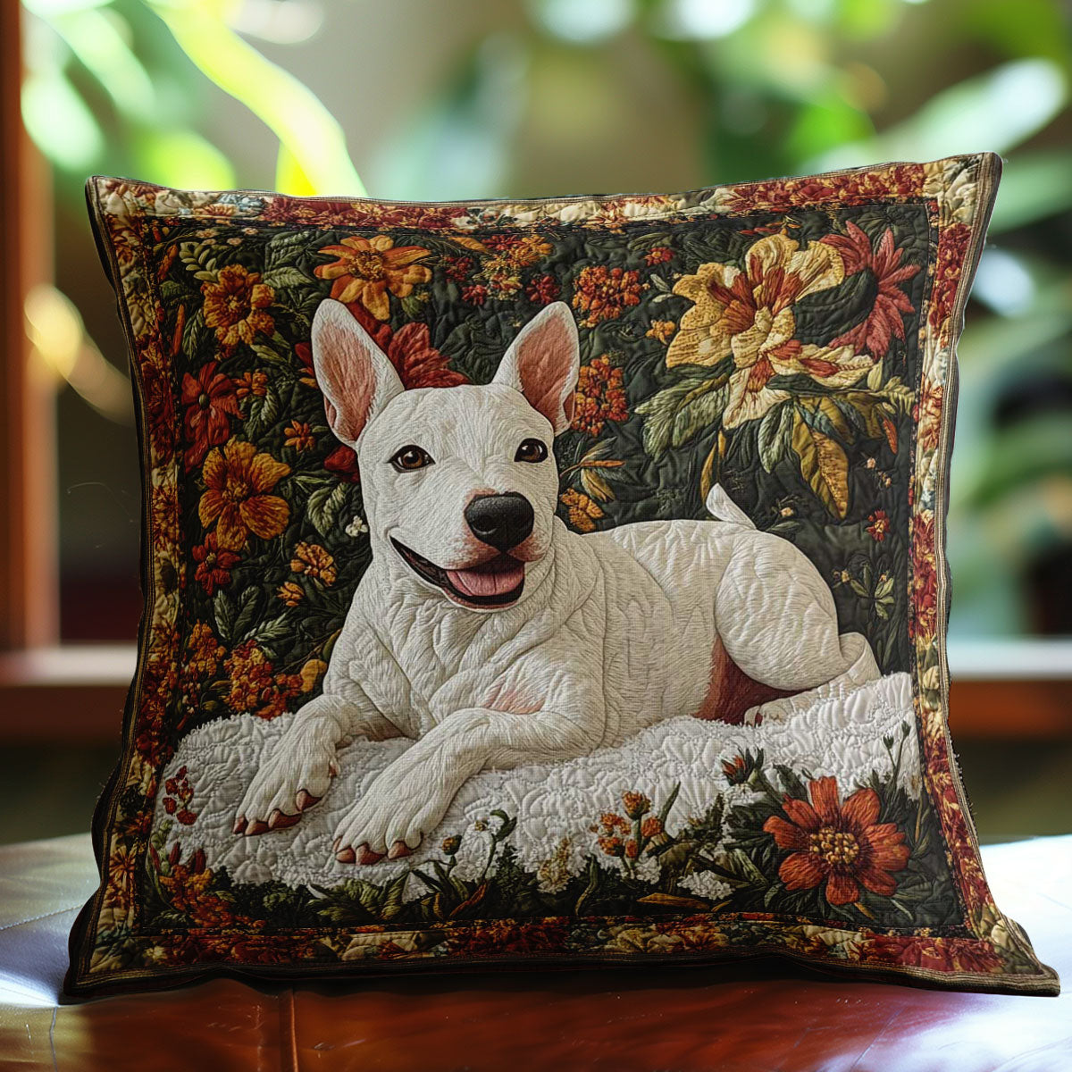 Cozy Bull Terrier WN0802097CL Quilt Pillow Case