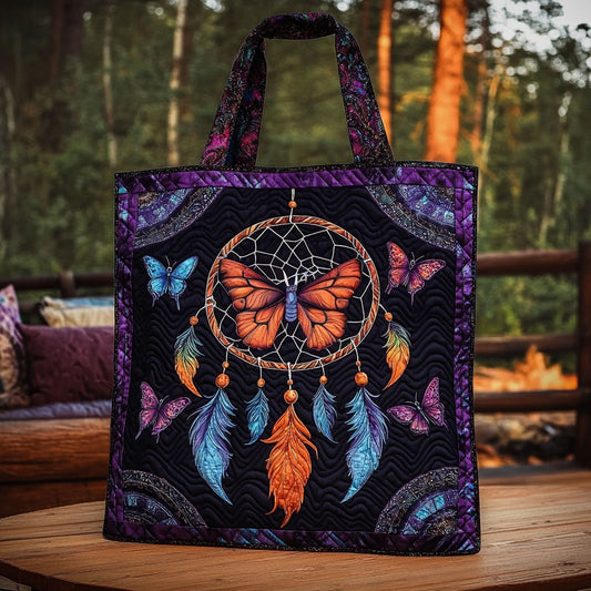 Ethereal Butterfly Dreamcatcher KL0412028CL Quilted Tote Bag