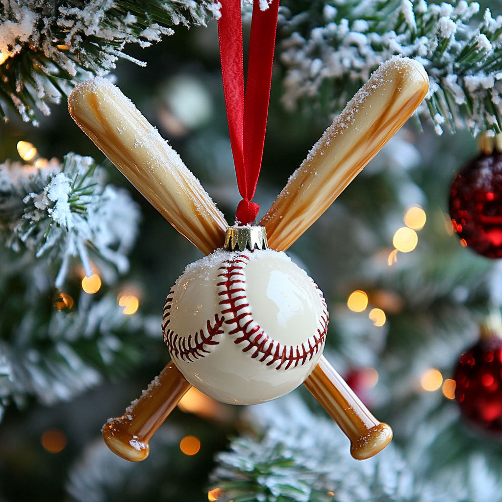 Baseball Christmas WJ2711168CL Christmas Ornament