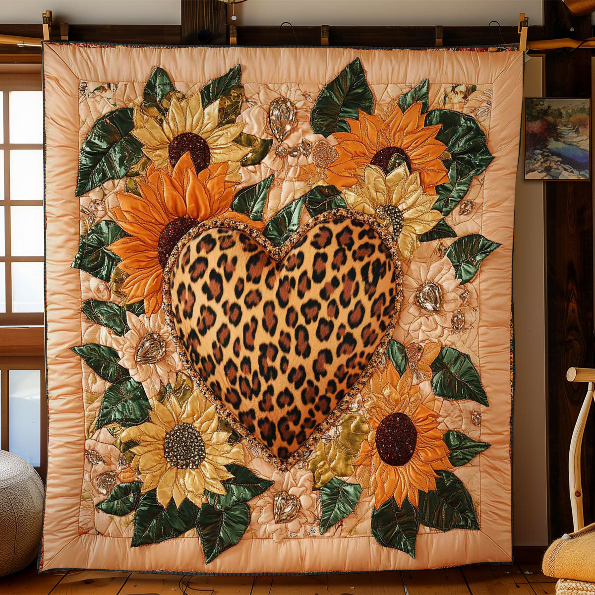 Wildflower Heart WN0701038CL Quilt