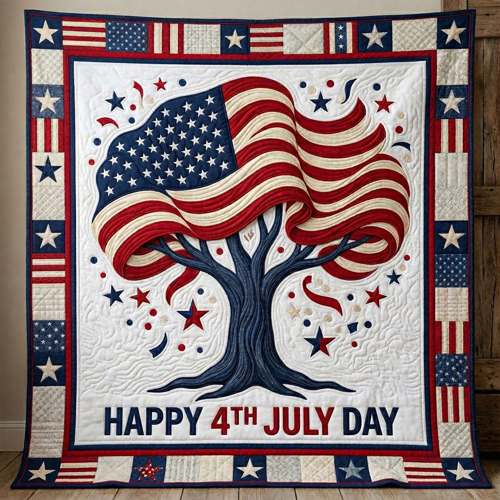 Patriotic Flag Tree WN0904036CL Quilt
