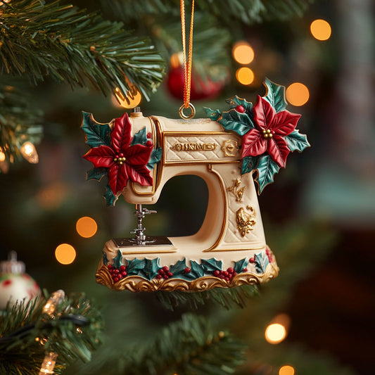 Sparkling Sewing Machine WN2010069CL Christmas Ornament
