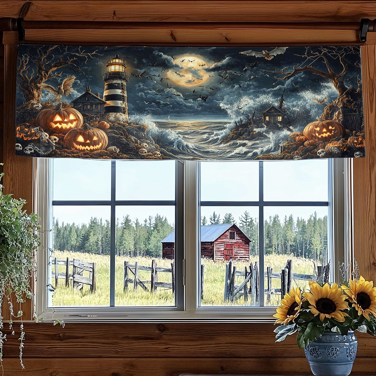 Lighthouse Dream WN2207042CL Quilted Valance