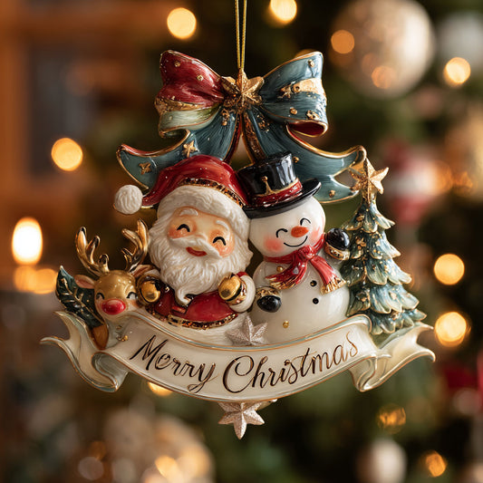 Santa Cozy Friend CW0212047CL Christmas Ornament
