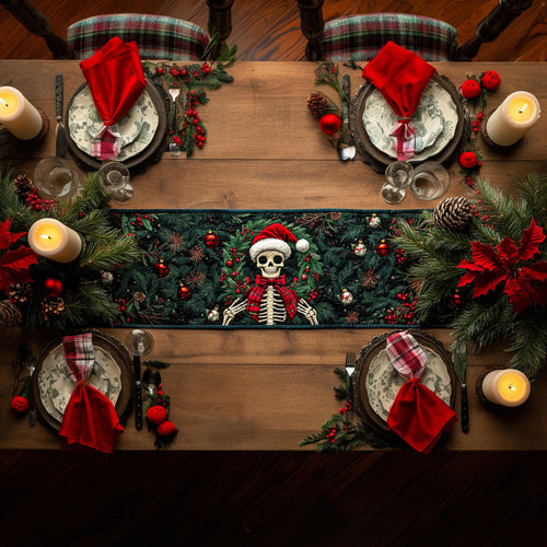 Skeleton Carol Night WN1107055CL Quilted Table Runner
