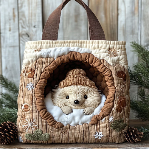 Cozy Hedgehog CP0112205CL Quilted Tote Bag
