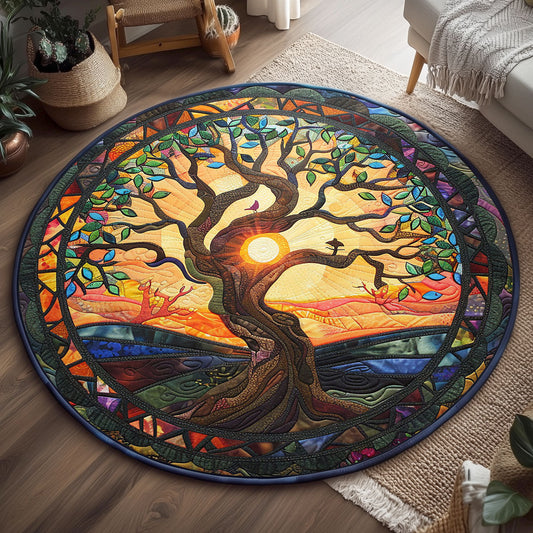 Tree Of Life WJ1704050CL Quilted Round Mat