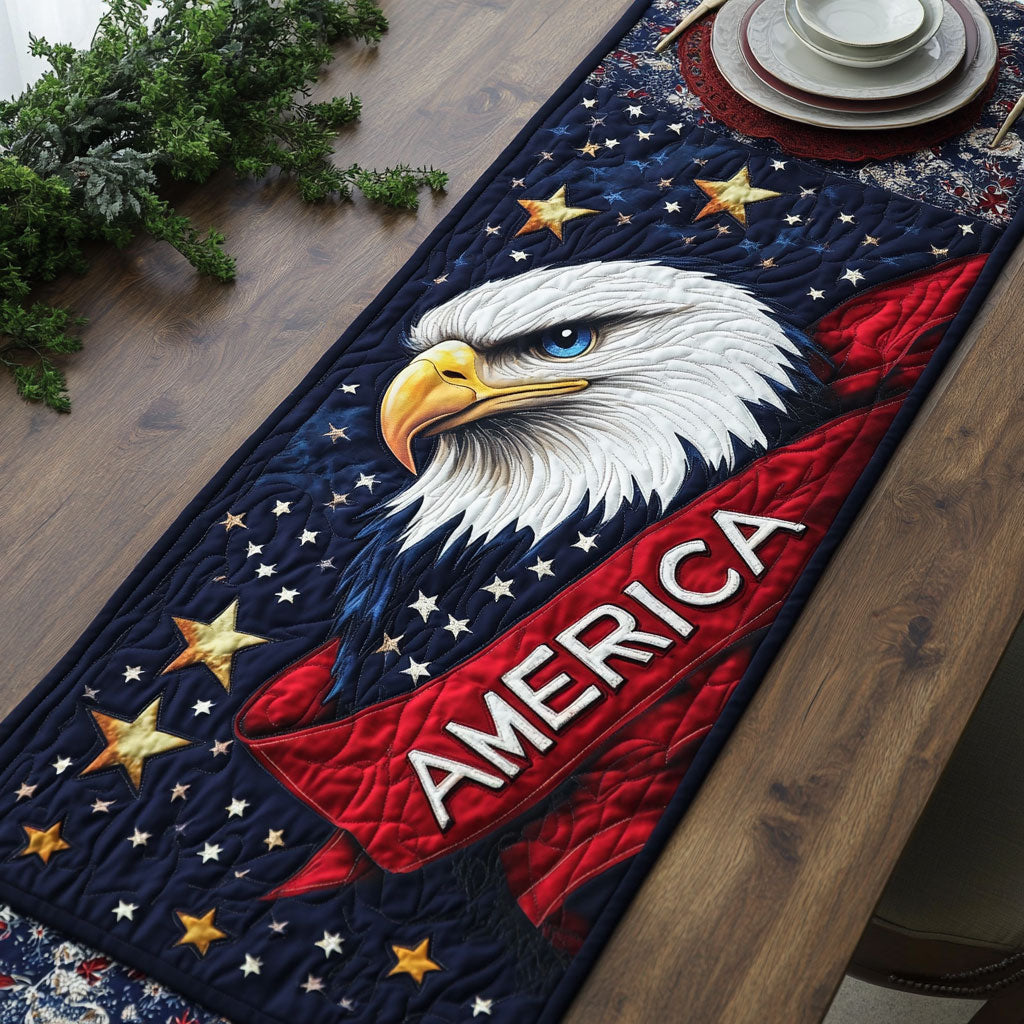 Patriotic Glory WJ1106030CL Quilted Table Runner