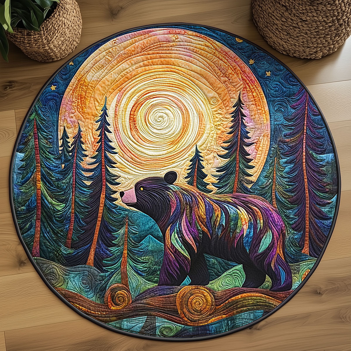 Lone Fawn WJ2406031CL Quilted Round Mat
