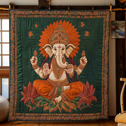 Hinduism Ganesha Cosmic WN0503043CL Quilt