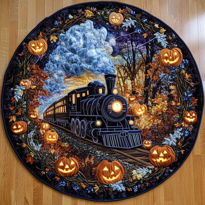Halloween Express Train WN1005030CL Quilted Round Mat