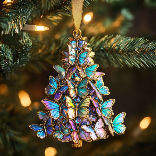 Butterfly Pine Christmas Glow WN2411006CL Christmas Ornament