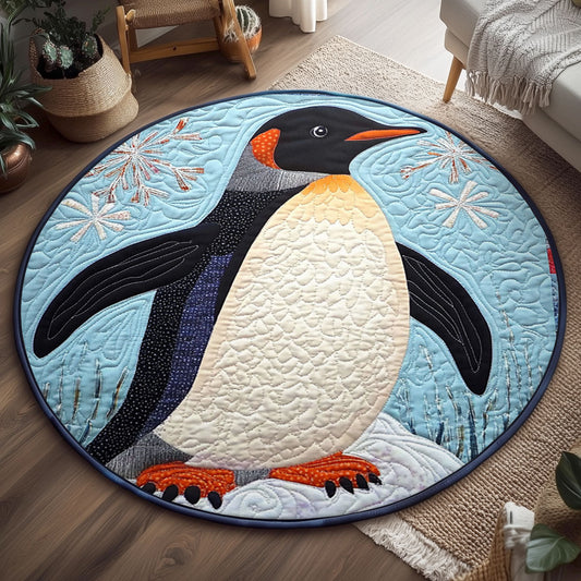 Penguin Peek WJ2807046CL Quilted Round Mat