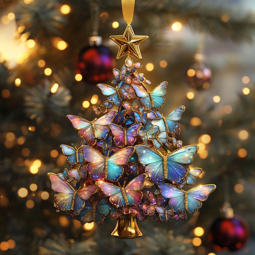 Butterfly Pine Festive Light WN2411007CL Christmas Ornament